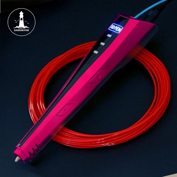 3D Printing Pen (Pink) + Reg. & Glow Filaments, Used Once - Picture 11 of 16